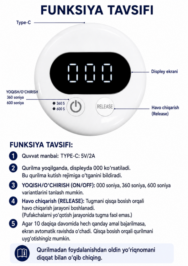 Aqlli Pufakchalarni Yo‘qotish Qurilmasi