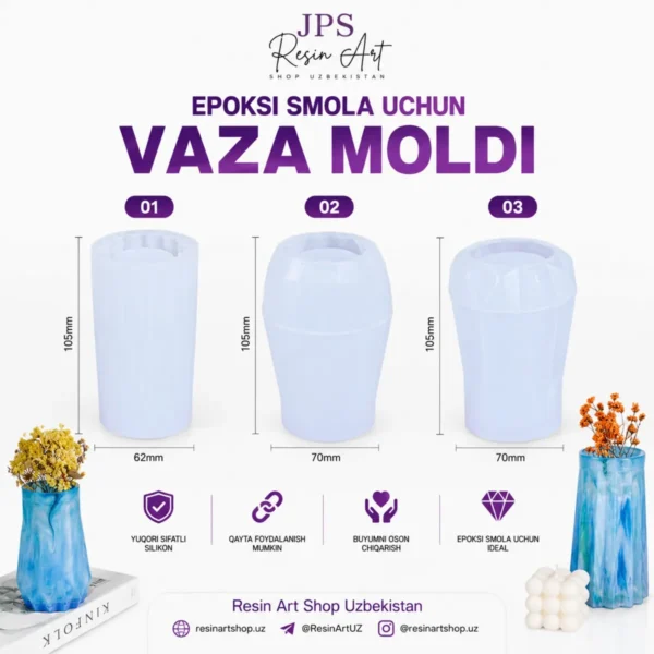 Vaza_Moldi_1200x1200 Epoksi smola uchun vaza moldi
