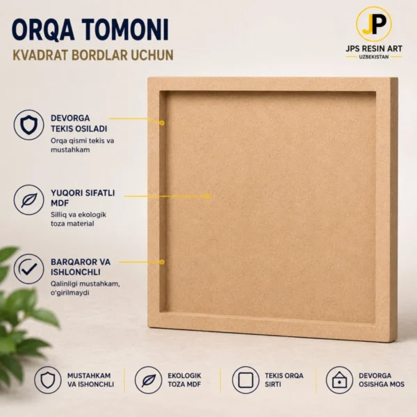 Epoksi smola uchun kvadrat art board
